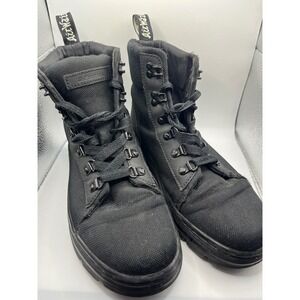 Dr Martens Combs W Black Nylon Combat Boots Mens Womens Size 8 UK 7 EU 39